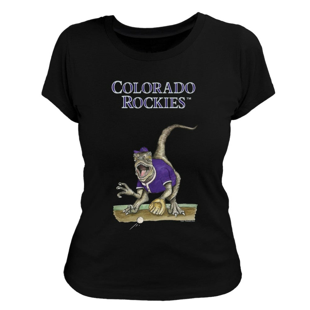 MLB Colorado Rockies Tiny Turnip Women's Velociraptor T-Shirt