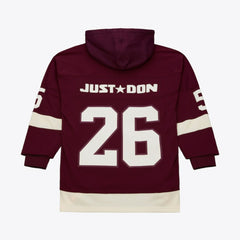 NHL Crimson Detroit Red Wings Mitchell & Ness x Just Don Jersey Hoodie