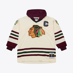 NHL Cream Chicago Blackhawks Mitchell & Ness x Just Don Jersey Hoodie