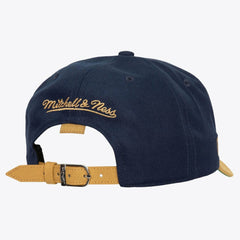 NHL Navy/Gold Pittsburgh Penguins Mitchell & Ness x Just Don Wave Script Pro Strapback Hat