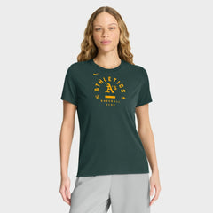 MLB Athletics Nike Women's Authentic Collection Early Work Tri-Blend Dri-FIT T-Shirt