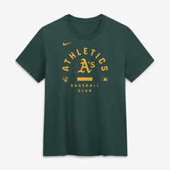 MLB Athletics Nike Women's Authentic Collection Early Work Tri-Blend Dri-FIT T-Shirt