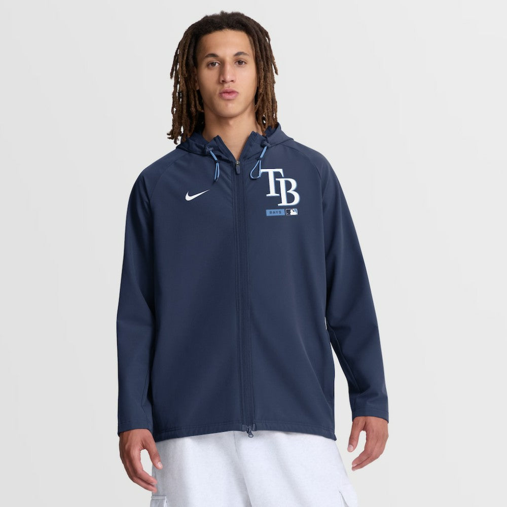 MLB Tampa Bay Rays Nike Authentic Collection Raglan Therma-FIT Full-Zip Hooded Jacket