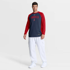 MLB Los Angeles Angels Nike Authentic Collection Raglan Dri-FIT Sweatshirt