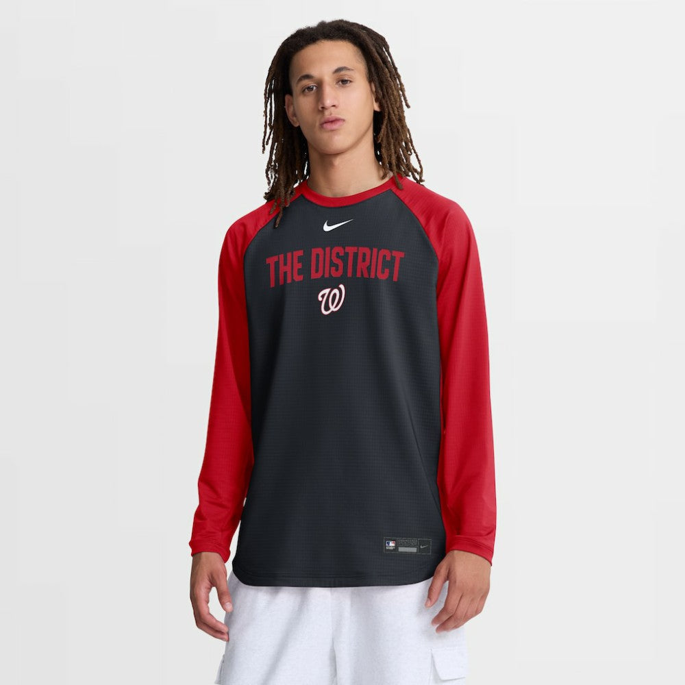 MLB Washington Nationals Nike Authentic Collection Raglan Dri-FIT Sweatshirt