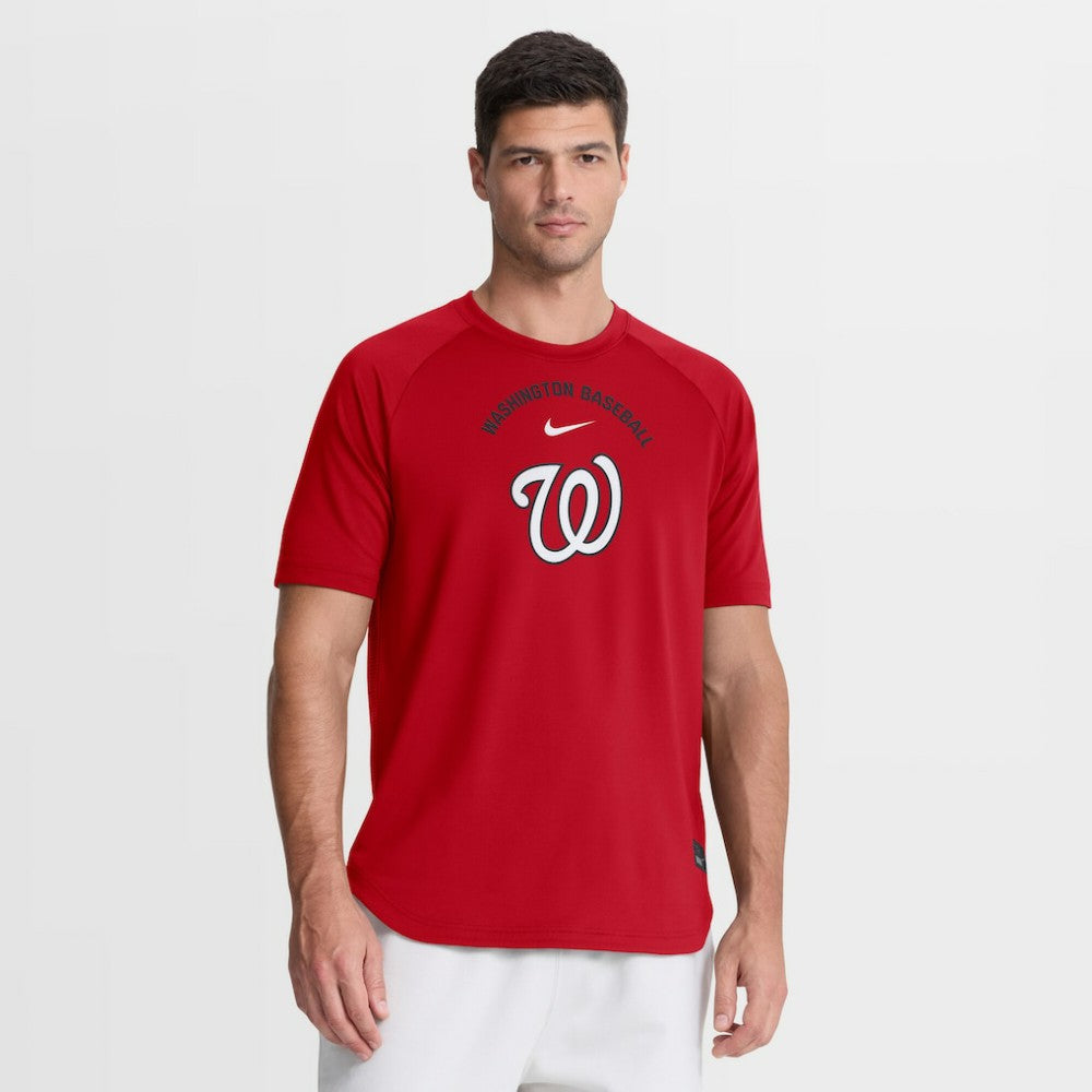 MLB Washington Nationals Nike Authentic Collection Batting Practice Pre-Game Raglan Dri-FIT Top
