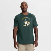 MLB Athletics Nike Authentic Collection Batting Practice Pre-Game Raglan Dri-FIT Top