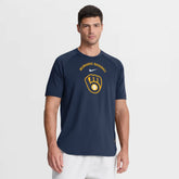 MLB Milwaukee Brewers Nike Authentic Collection Batting Practice Pre-Game Raglan Dri-FIT Top