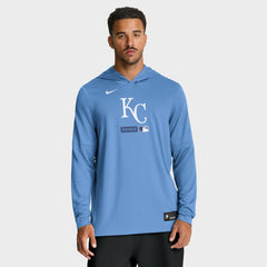 MLB Kansas City Royals Nike Authentic Collection Dri-FIT Long Sleeve Hooded T-Shirt