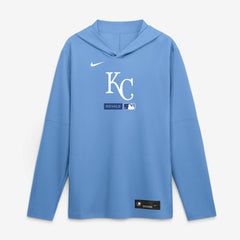 MLB Kansas City Royals Nike Authentic Collection Dri-FIT Long Sleeve Hooded T-Shirt