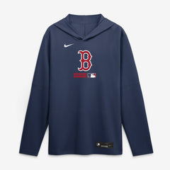MLB Boston Red Sox Nike Authentic Collection Dri-FIT Long Sleeve Hooded T-Shirt