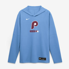 MLB Philadelphia Phillies Nike Authentic Collection Dri-FIT Long Sleeve Hooded T-Shirt