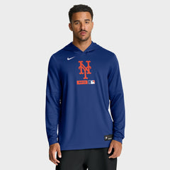 MLB New York Mets Nike Authentic Collection Dri-FIT Long Sleeve Hooded T-Shirt