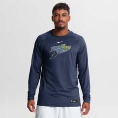 MLB Tampa Bay Rays Nike Authentic Collection Game Time Raglan Long Sleeve T-Shirt