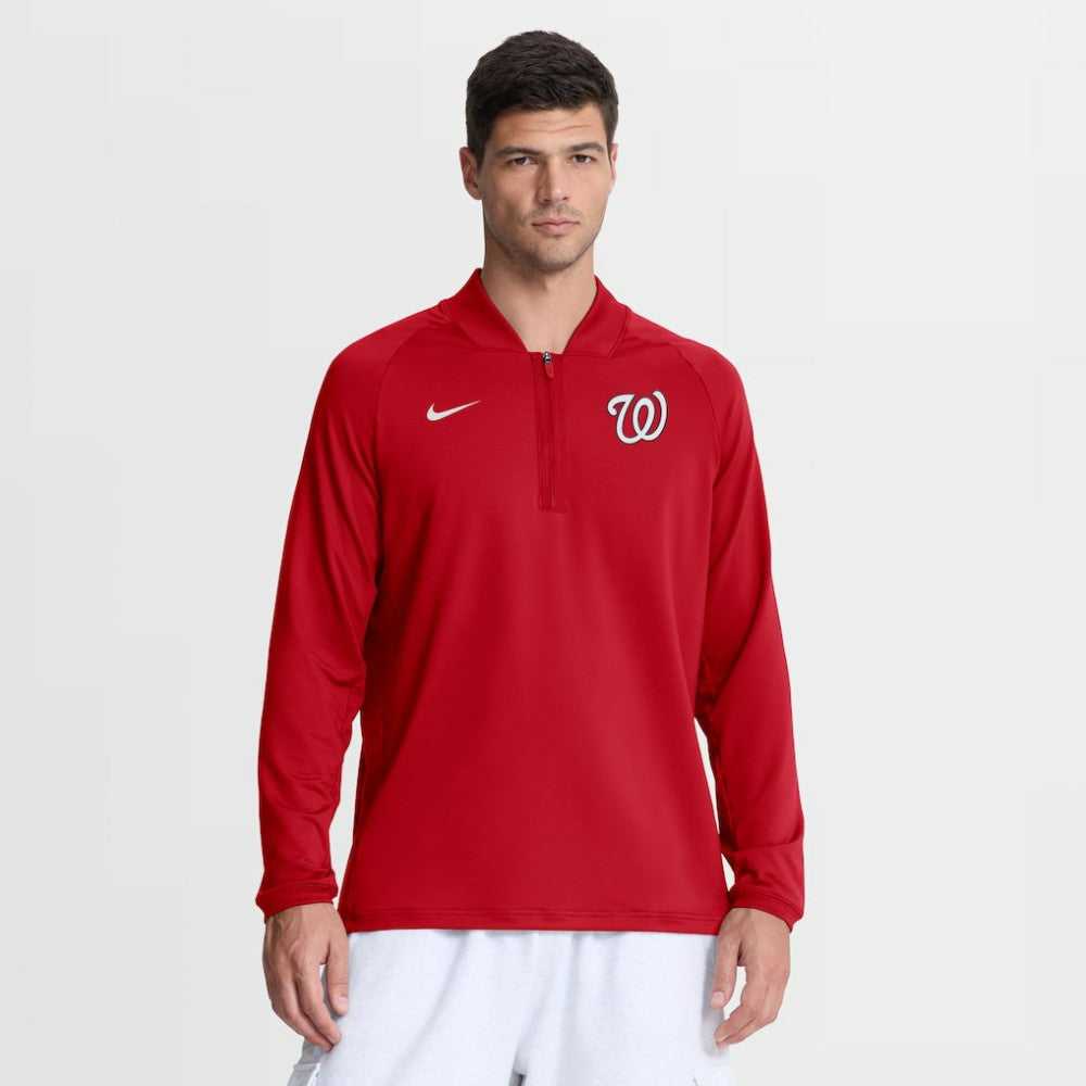 MLB Washington Nationals Nike Authentic Collection Dri-FIT Raglan Half-Zip Pullover