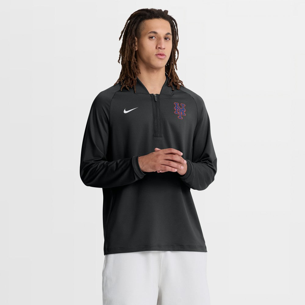 MLB New York Mets Nike Authentic Collection Dri-FIT Raglan Half-Zip Pullover