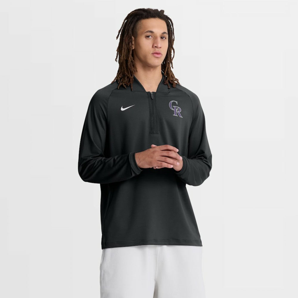 MLB Colorado Rockies Nike Authentic Collection Dri-FIT Raglan Half-Zip Pullover