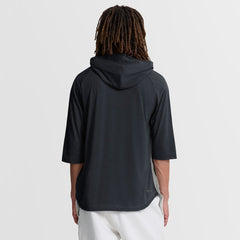 MLB Cleveland Guardians Nike Authentic Collection Flux Dri-FIT Raglan 3/4-Sleeve Hooded T-Shirt