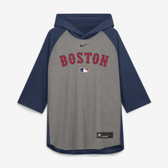 MLB Boston Red Sox Nike Authentic Collection Flux Dri-FIT Raglan 3/4-Sleeve Hooded T-Shirt