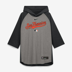 MLB San Francisco Giants Nike Authentic Collection Flux Dri-FIT Raglan 3/4-Sleeve Hooded T-Shirt