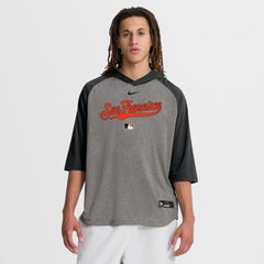 MLB San Francisco Giants Nike Authentic Collection Flux Dri-FIT Raglan 3/4-Sleeve Hooded T-Shirt