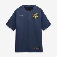 MLB Milwaukee Brewers Nike Authentic Collection Dri-FIT Quarter-Zip Windshirt