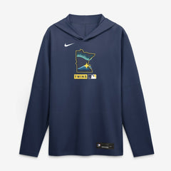 MLB Minnesota Twins Nike City Connect Dri-FIT Long Sleeve Hooded T-Shirt