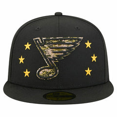 NHL Black St. Louis Blues New Era Military Appreciation Digital Camo Stars 59FIFTY Fitted Hat