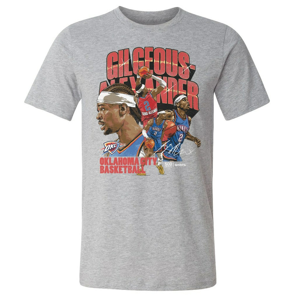 NBA Shai Gilgeous-Alexander Oklahoma City Thunder 500 Level Collage T-Shirt