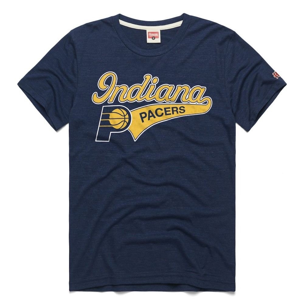 NBA Indiana Pacers Homage Unisex Script Tri-Blend T-Shirt