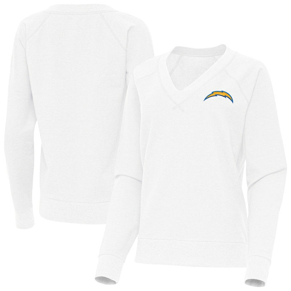 Antigua Women's Varsity Tri-Blend V-Neck Long Sleeve T-Shirt - Los Angeles Chargers