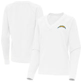 Antigua Women's Varsity Tri-Blend V-Neck Long Sleeve T-Shirt - Los Angeles Chargers