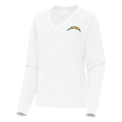 Antigua Women's Varsity Tri-Blend V-Neck Long Sleeve T-Shirt - Los Angeles Chargers