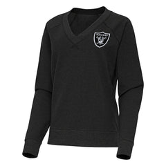 Antigua Women's Varsity Tri-Blend V-Neck Long Sleeve T-Shirt - Las Vegas Raiders