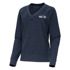 Antigua Women's Varsity Tri-Blend V-Neck Long Sleeve T-Shirt - Seattle Seahawks