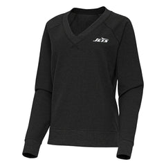 Antigua Women's Varsity Tri-Blend V-Neck Long Sleeve T-Shirt - New York Jets
