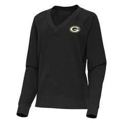 Antigua Women's Varsity Tri-Blend V-Neck Long Sleeve T-Shirt - Green Bay Packers