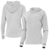 Antigua Women's Trek Raglan Pullover Hoodie - Los Angeles Chargers