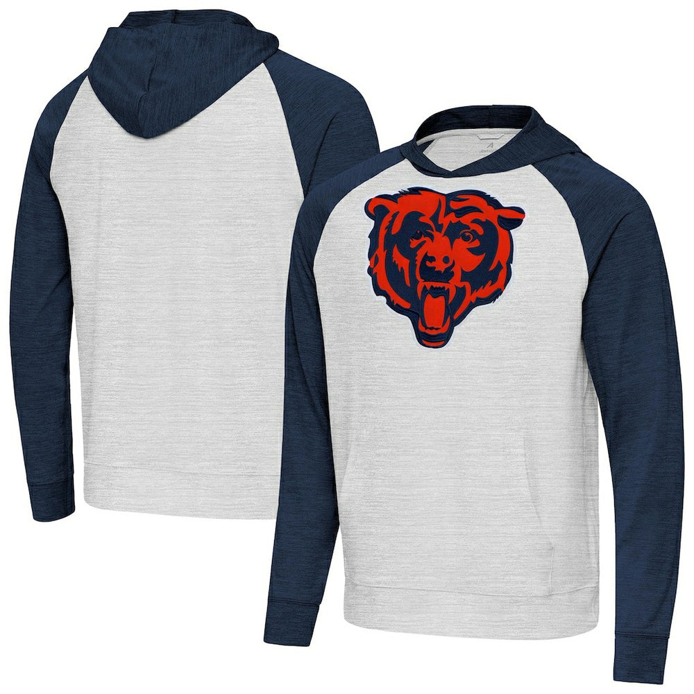 Antigua Urgent Raglan Pullover Hoodie - Chicago Bears