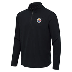Antigua Sync Tri-Blend Quarter-Zip Pullover - Pittsburgh Steelers
