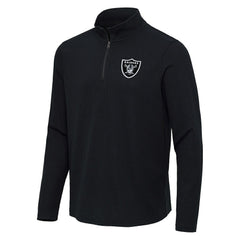 Antigua Sync Tri-Blend Quarter-Zip Pullover - Las Vegas Raiders