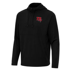Antigua Connected Quarter-Zip Pullover Hoodie - Tampa Bay Buccaneers