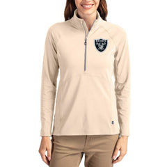 Cutter & Buck Women's Adapt Eco Knit Stretch Recycled Raglan Half-Zip Pullover - Las Vegas Raiders