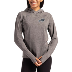 Cutter & Buck Women's Tonal Logo Adapt Knit Recycled Raglan Pullover Hoodie - Buffalo Bills