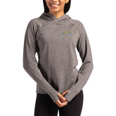 Cutter & Buck Women's Primary Logo Adapt Knit Recycled Raglan Pullover Hoodie - Los Angeles Chargers