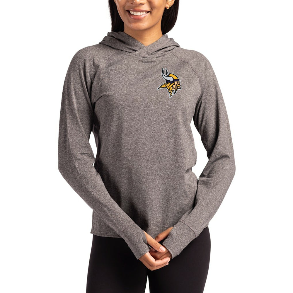 Cutter & Buck Women's Primary Logo Adapt Knit Recycled Raglan Pullover Hoodie - Minnesota Vikings
