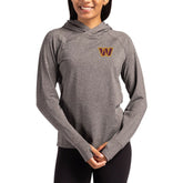 Cutter & Buck Women's Primary Logo Adapt Knit Recycled Raglan Pullover Hoodie - Washington Commanders