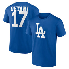 MLB Shohei Ohtani Los Angeles Dodgers Player Name & Number T-Shirt