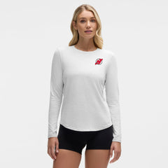 NHL Heathered Core Ultra Light Grey|Heathered Core Ultra Light Grey New Jersey Devils lululemon Women's Love Long Sleeve T-Shirt