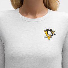 NHL Heathered Core Ultra Light Grey|Heathered Core Ultra Light Grey Pittsburgh Penguins lululemon Women's Love Long Sleeve T-Shirt